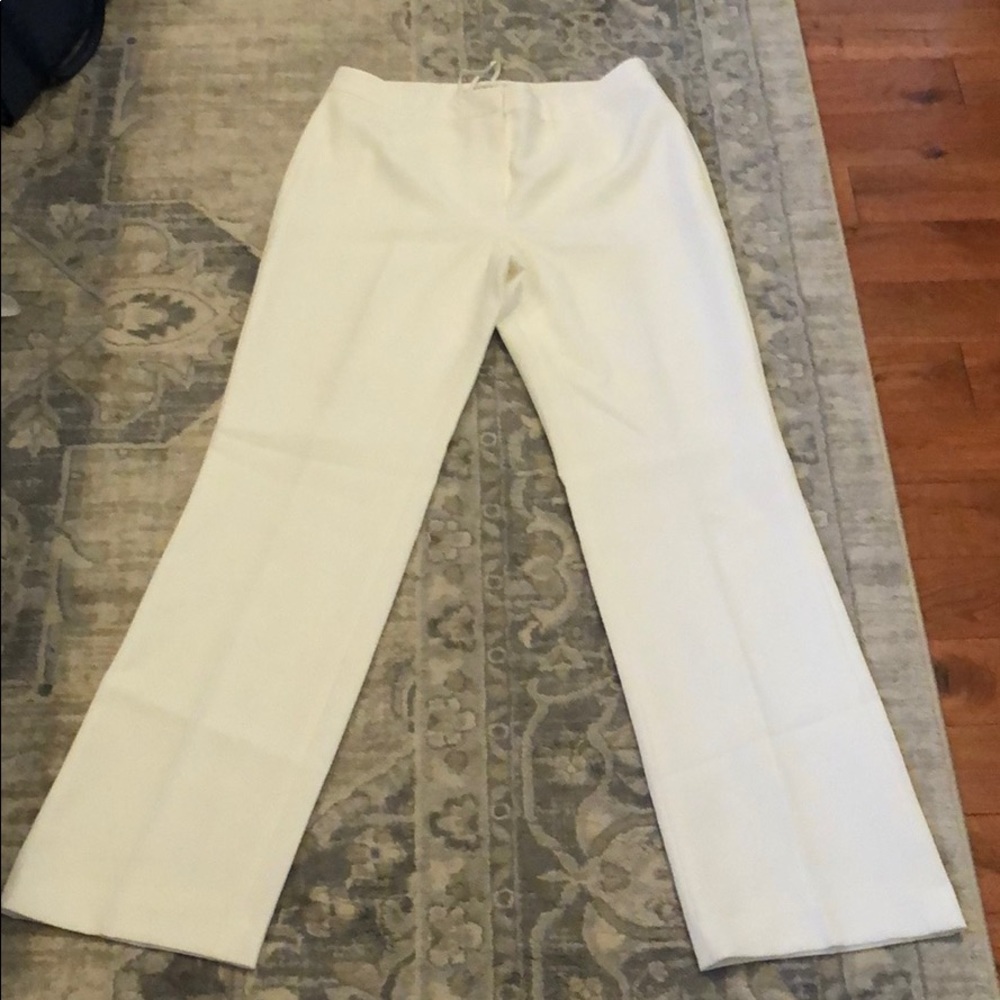 Wide leg white slacks